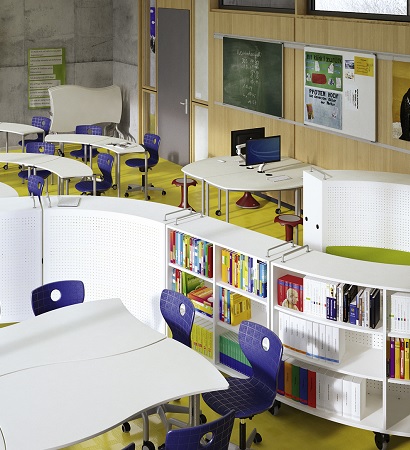 Library example with VS Shift classroom furniture