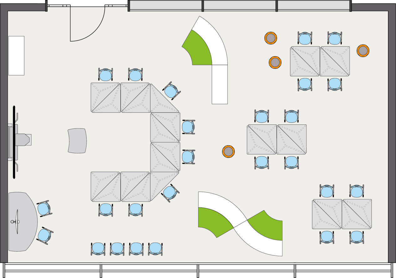 Shift furniture lay out example 6