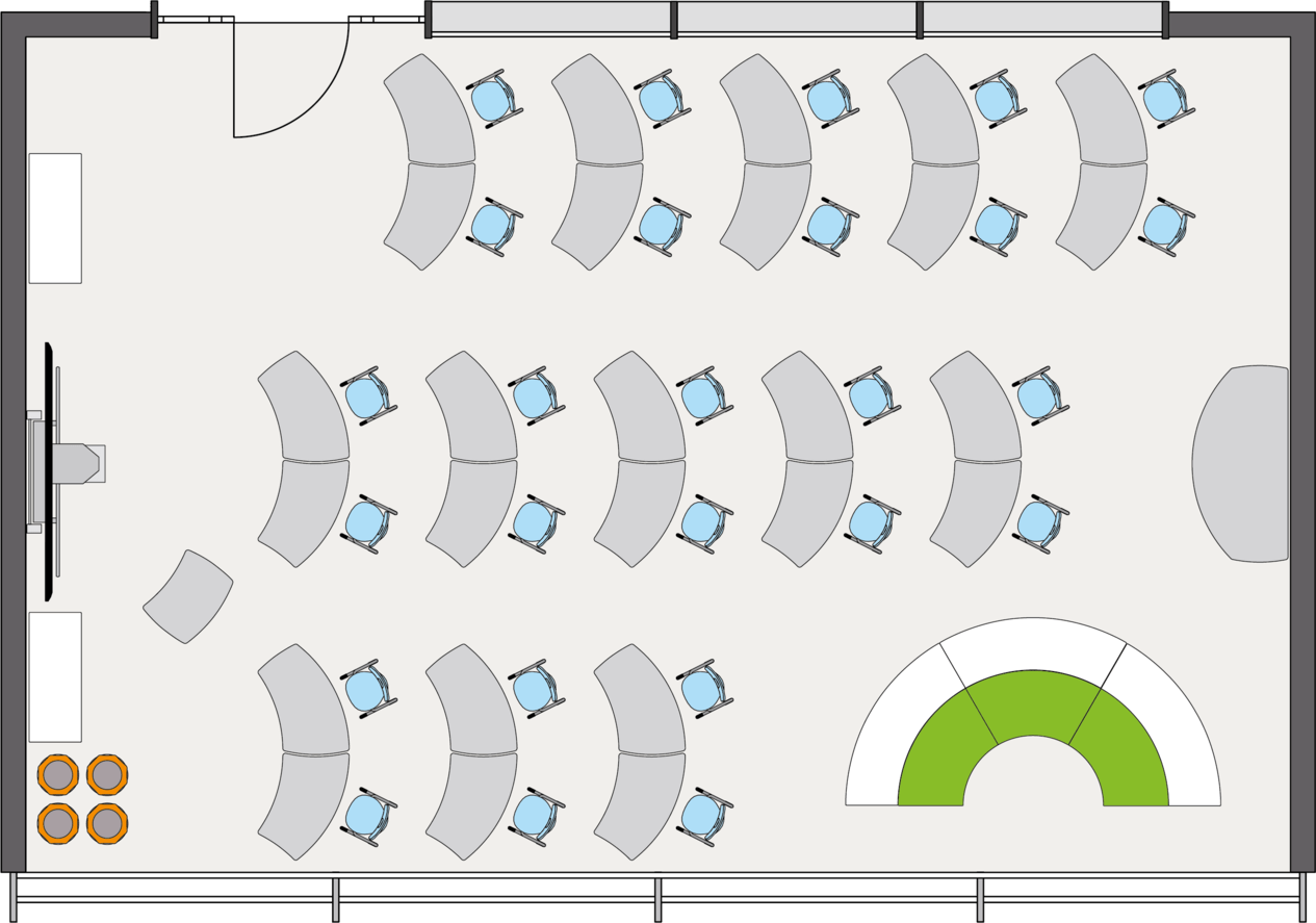 Shift furniture lay out example 2