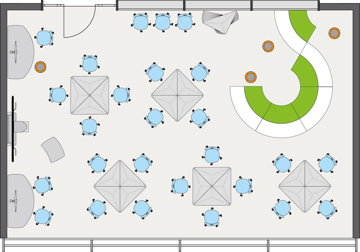 Shift furniture lay out example 4