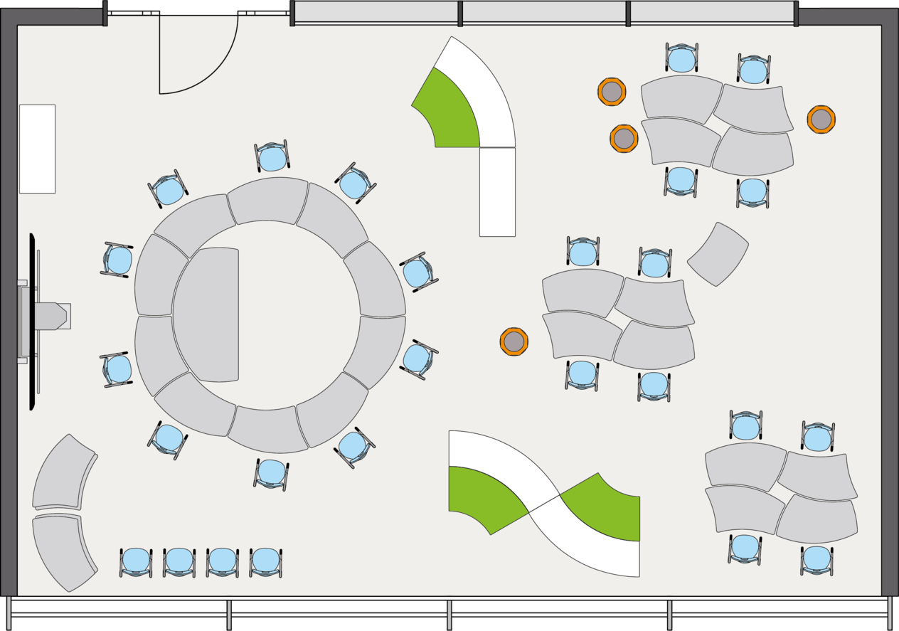 Shift furniture lay out example 3