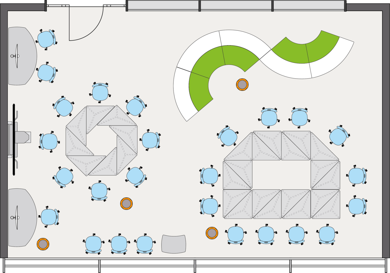 Shift furniture lay out example 1