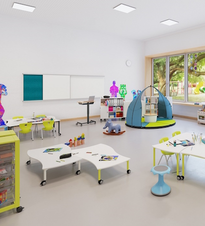 EYFS classroom set up with VS furniture