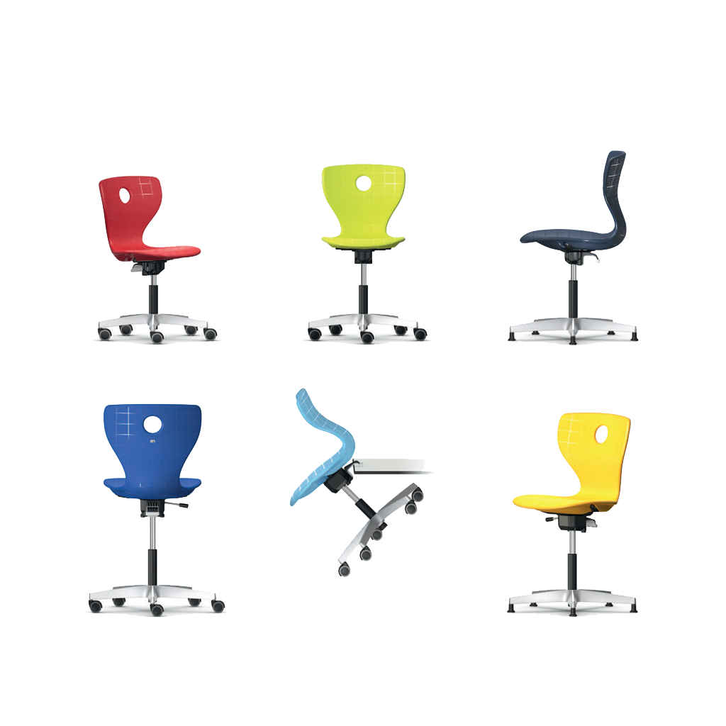 PantoMove-LuPo swivel chair from VS is continuously height-adjustable chair