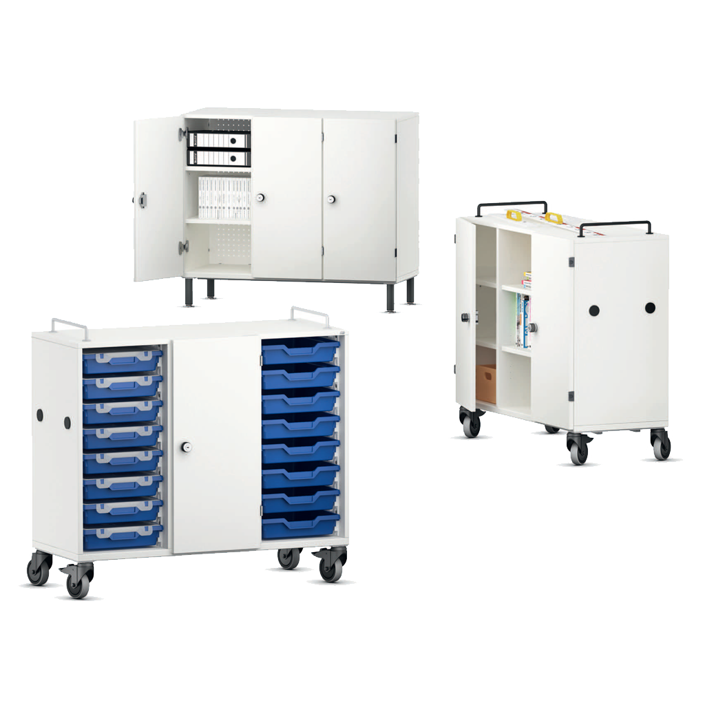 Mobile storage units with doors