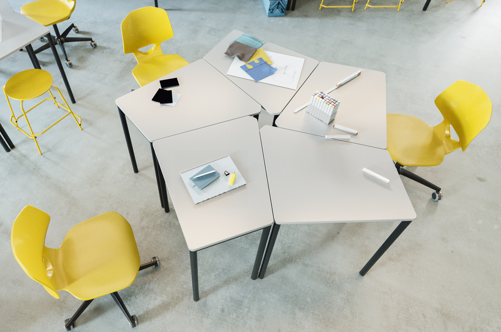 Tano table with Jumper Air Move seating