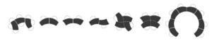 Concave convex table layouts