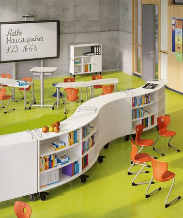curved shelves